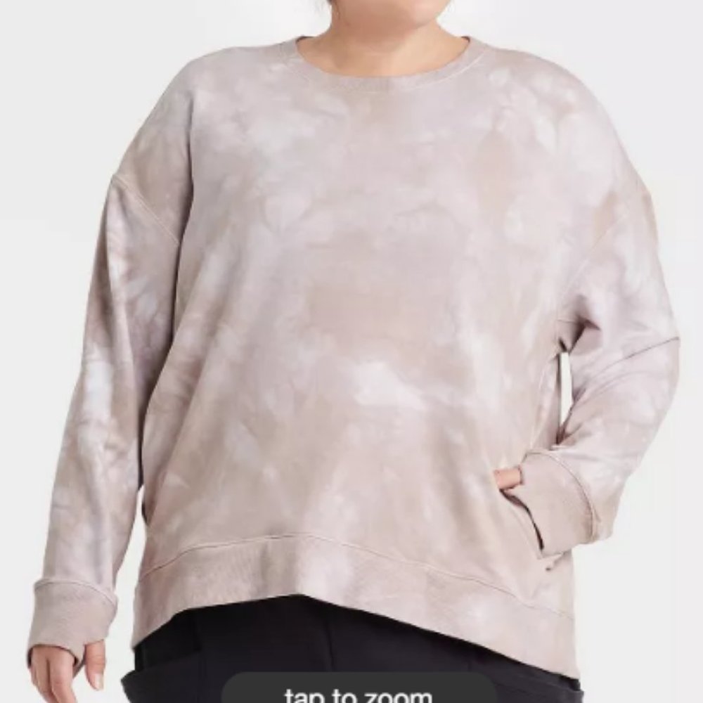 All in Motion Women's Crewneck Sweatshirt Grey 2X